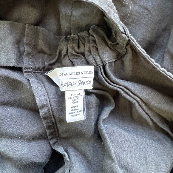 & Other Stories Tiered Hem Maxi Dress with Gathered Tie Neck and Keyhole Back - Picture 8 of 11